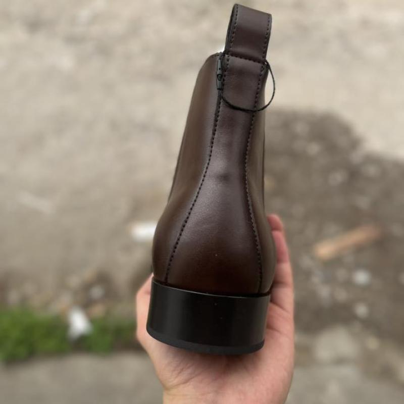 Giầy Zara Man Chelsea Boot Pointed - Brown