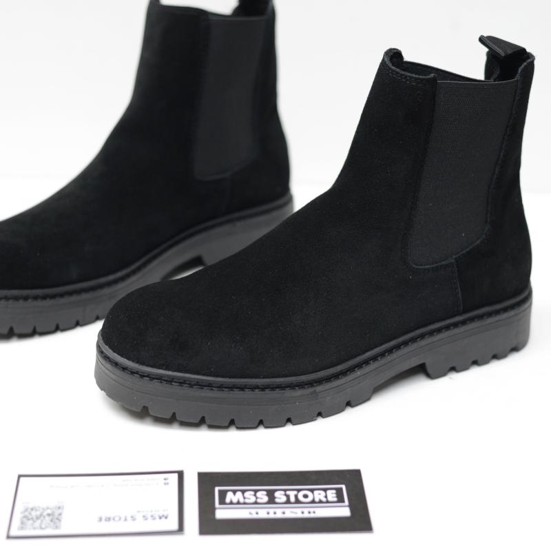 Giầy Zara Chelsea Boot Suede Black