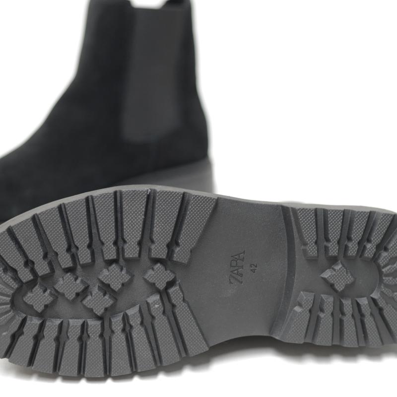 Giầy Zara Chelsea Boot Suede Black